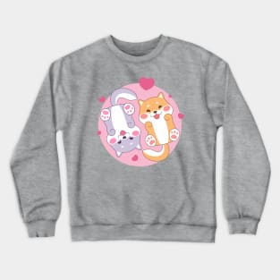 Cute Couple Shiba Inu Crewneck Sweatshirt